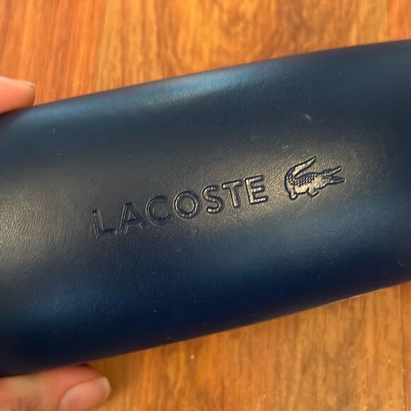 Lacoste navy blue hard eyeglass, sunglass case - Picture 2 of 6